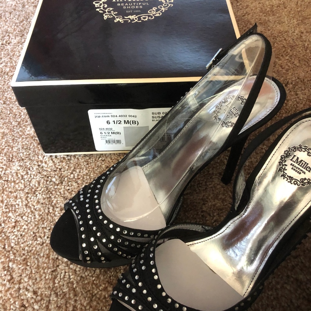 I Miller Black Heels with Platform